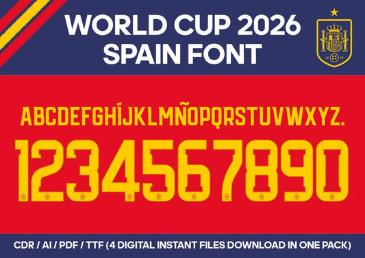 Tipografía Oficial España Mundial 2026 – Vector Editable (PDF+EPS+TTF)