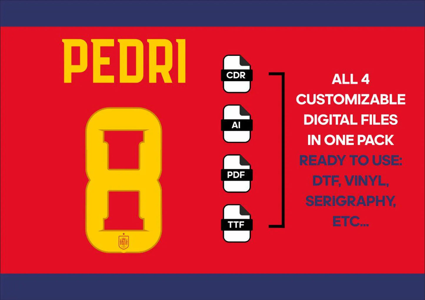 Tipografía Oficial España Mundial 2026 – Vector Editable (PDF+EPS+TTF)